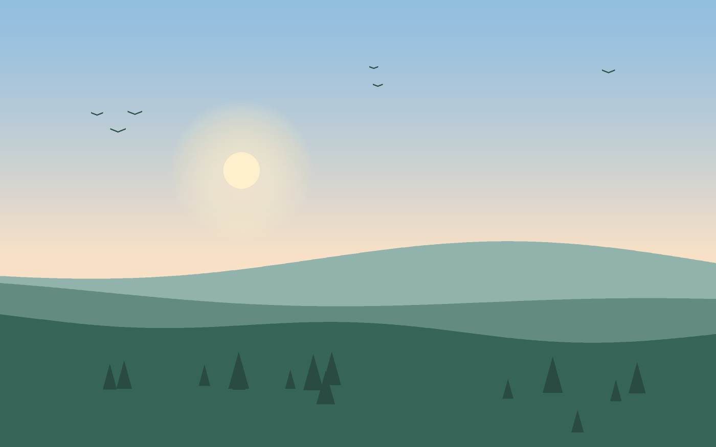 Illustrazione di un paesaggio