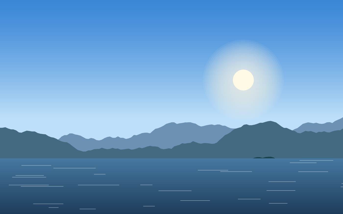 Ilustração de uma paisagem